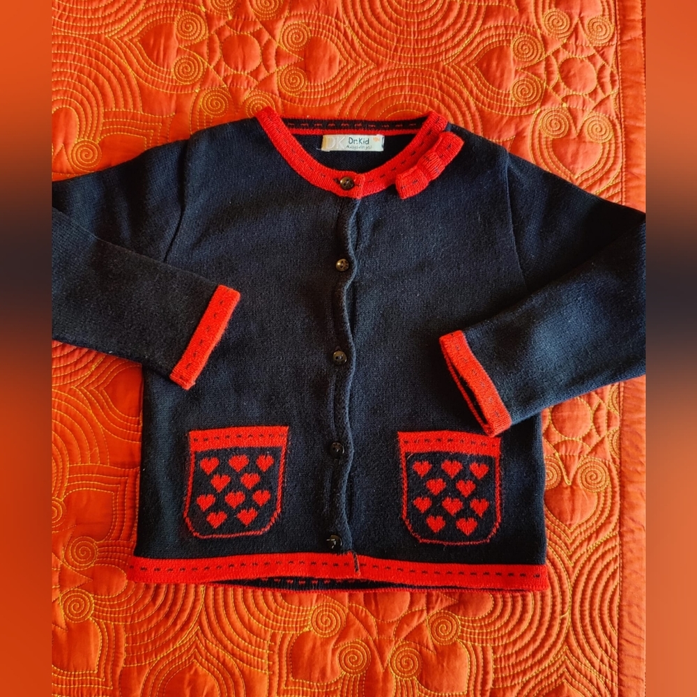 Dr. Kid baby girl jacket cotton/wool, 18 months, excellent condition
